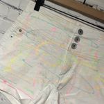 No Boundaries Vintage Look 80’s High Waisted White Shorts Neon Graffiti Jr Size 11 Photo 1