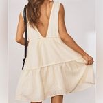 SANCIA Anthropologie Lea Summer Off White Tiered Dress Size Small 1969 Photo 1