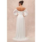 Lulus NWT Adorna White Off-the-Shoulder Maxi Dress Bridal Bride Wedding Size M Photo 2