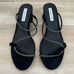 Chelsea and Violet  Black and Silver Sandal Heel Size 9 Photo 1