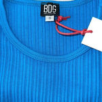 BDG Urban Outfitters Blue Cropped Baby Tee Ribbed Shirt NEW Size S Photo 7