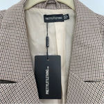 Pretty Little Thing Plus Brown Dogtooth Double Breasted Cropped Blazer NWT 18 Photo 7