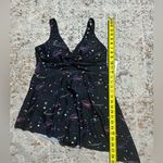 Torrid  Wireless Short Asymmetrical Twist Front
Swim Dress Size large 12 Galaxy Photo 7