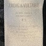 Zadig & Voltaire Zadig Voltaire Black Chunky Knit Zip Up Sweater Cheri Rainbow Heart Back Cozy Photo 7