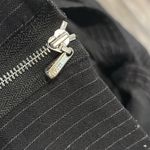 Escada Pinstripe Career Dress Double V Neck Midi Fitted Sheath Size 40/US 10 Black Photo 12