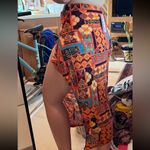 SheIn Orange print slit midi mini skirt Photo 6