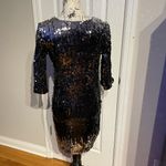 BB Dakota Women's M Black Sequin Mini Party Dress Short Cocktail 3/4 Sleeve Whimsygoth Y2k Vintage Photo 2