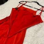 Christian LaCroix  Square Neck Cutout Satin Dress in Orange Small Photo 6