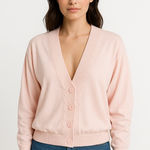 Vintage 80s feminine pink coverup Size L Photo 0