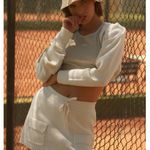 Alo Yoga Scholar Knit Cargo Skirt Ivory XS Photo 9