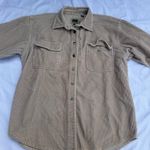 Women's Tan Button Down Shirt Size L Photo 0