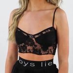 Boys Lie black lace angel charm mesh tank top Photo 0