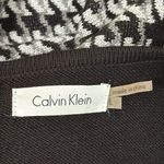 Calvin Klein Black and Houndstooth Sleeveless Knit Mini Sweater Dress L Photo 11