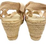 Montego Bay Club Vintage 90s/Y2K  Floral Embroidered Canvas/Hemp Wedges Size 6.5 Photo 5