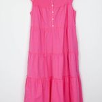 Old Navy Womens Smocked Tiered Midi Dress Size L Stretch Cottagecore Peasant Photo 0