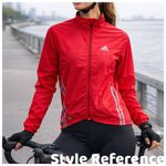 Adidas  CLIMAPROOF Red Packable Cycling Windbreaker Zip-Up Jacket, sz. S Photo 8