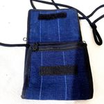 Mini Handmade Navy blue crossbody bag purse Guatemala woven wallet Photo 2