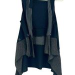 Adore Womens Fall Lagenlook Striped Knit Open Front Cardigan Sweater Vest Size S Black Photo 0