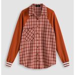 Cider  WOMEN RED PLAID PATTERN BUTTON DOWN JACKET SIZE LARGE Photo 0