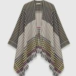 Maje  Emilie Houndstooth Print Cape Shawl Wrap OS Photo 1