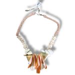 Free People  Ariana Ost Bohemian Beachy Retro 70s Shard Spike Shell Necklace NWT Photo 5