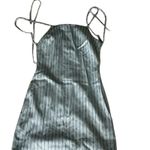Nasty Gal  Pinstripe‎ Twill Tailored Strappy Mini Dress Size 4 Photo 5