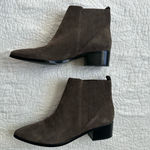 Marc Fisher LTD Women US 9 Yolli Suede Dark Grey Taupe Above Ankle Bootie Photo 3