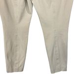 White House | Black Market WHBM SZ 8R Ankle Pants Stretch Pockets Zip-Fly Flat Front Mid-Rise Beige Photo 5