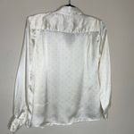 J.H. Collectibles Satin Polka Dot Blouse White Yellow Sz 6 Photo 5