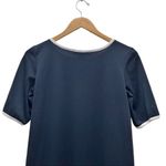 Shabby Apple Shirt Dress Size XS Contrast Trim Knit Navy Blue White Tennis Prep Photo 4