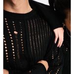 Reclaimed Vintage Sweater Sz M Grunge Whimsigoth Witchy Goth Unisex Black Holes Size M Photo 1