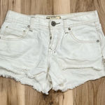 Free People  White Low Rise Cutoff Jean Shorts Women’s 24 Photo 0