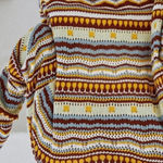 Women’s Blue Multi Hollow Open Crochet Cropped Sweater sz small Photo 4