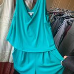 New York & Co. Teal Blue Romper Photo 1