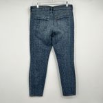 Eddie Bauer  Womens 10 Slightly Curvy Skinny Ankle Blue Jeans Geometric Photo 1