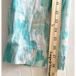 JM Collection Linen Blend Button Up 3/4 Sleeve Shirt Lace Trim Feminine Style 20 Green Size 20W Photo 7