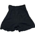 Akris Punto Black High Rise Shorts Womens Sz 2 US Pockets Belt Loops Linen Blend Photo 1