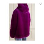 Stella McCartney NEW Adan Purple Faux Fur Pullover Hooded Coat Hoodie Jacket S/M Photo 9