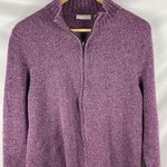 Nordstrom Marled Purple Thick Knit Zip Up Sweater Size XL Photo 0