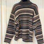 Reiss  Wool Fair Isle Mock Neck Sweater Size L Photo 0