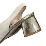 French Sole NY FS|NY suede block heel slingbacks Gold Size 10 Photo 7