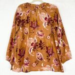 Spartina 449  Cora Silk Blouse Linden Size Large NWT Vintage Thistle Bran Photo 3