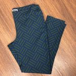 Mud Pie  Navy Green Printed Leggings Large Photo 0