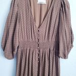 Urban Outfitters  Zimi Plunging Puff Sleeve Jumpsuit Photo 3