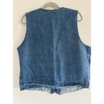 Vintage Liberty Wear Denim Vest Women 2X Blue Cropped Biker Festival Western Size XXL Photo 1
