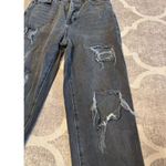 PacSun  high rise straight denim jeans size 24 charcoal wash distressed Photo 2