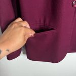 Sag & Harbor 100% Wool Blazer In Burgundy With Pockets Lined Workwear Size 12‎ Photo 6