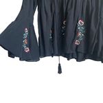 Universal Threads Zara Women Top XS Babydoll Embroidered Floral Boho Hippie Peasant Whimsigoth Y2K Photo 4