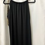 Elegant Black dress with Leopard Accent Size M Photo 7
