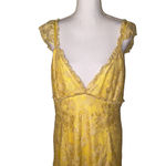 Majorelle Dress Draven Pastel Yellow Lace Flutter Sleeve Midi Dress, Size XL Photo 4